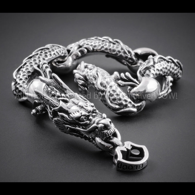 Sterling Silver Dragon Bracelet: Bold, Stylish, and Powerful 1 Sterling Silver Dragon Bracelet: Bold, Stylish, and Powerful