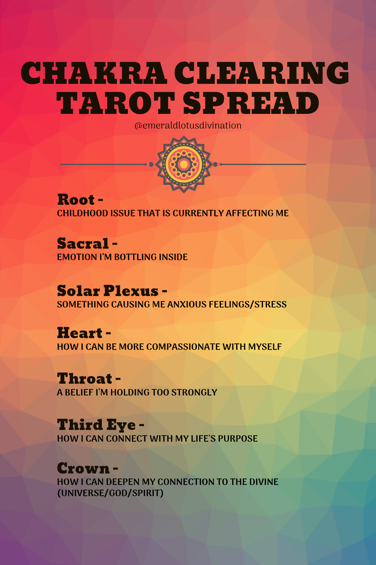 Discover the Chakra Tarot Spread for Spiritual Healing 1 Discover the Chakra Tarot Spread for Spiritual Healing