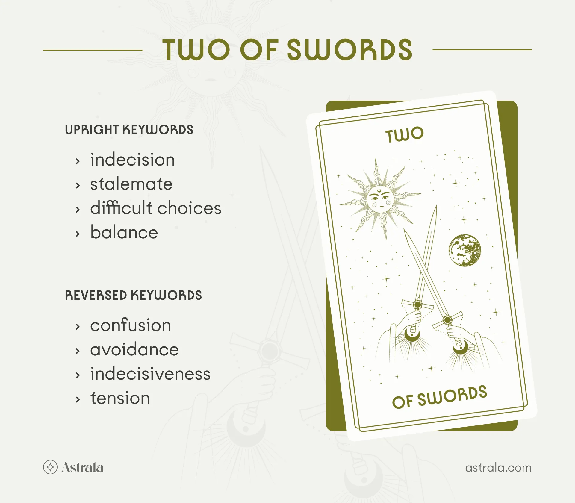 How the Two of Swords Tarot Card Relates to Air Signs in Astrology