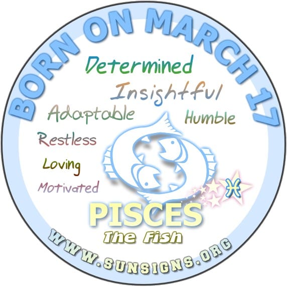 March 17 Birthday Horoscope: Discover the Traits of Pisces Born on This Day 2 March 17 Birthday Horoscope: Discover the Traits of Pisces Born on This Day