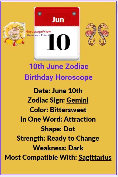 June 10th Zodiac Sign: Gemini Personality and Astrological Insights 2 June 10th Zodiac Sign: Gemini Personality and Astrological Insights