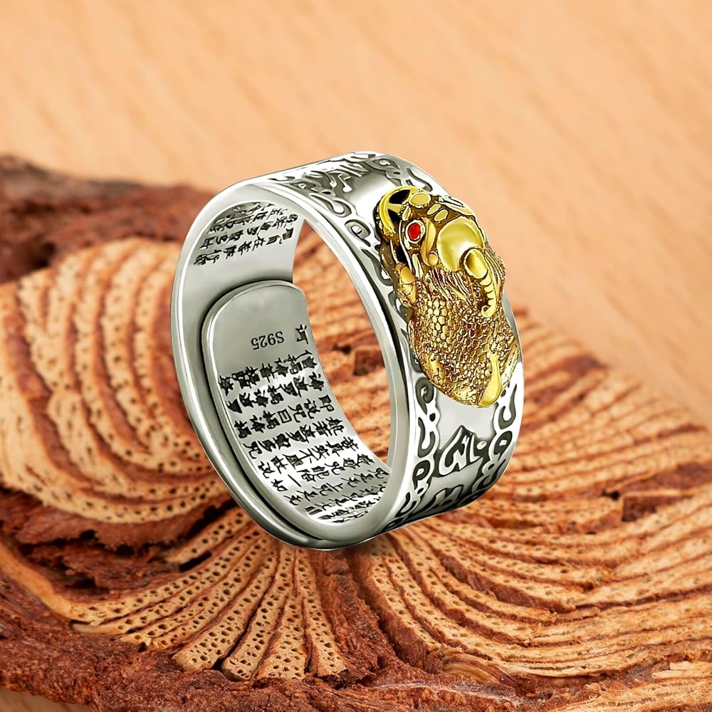 Original Pixiu Mantra Ring: Feng Shui Luck & Abundance 2 Original Pixiu Mantra Ring: Feng Shui Luck & Abundance