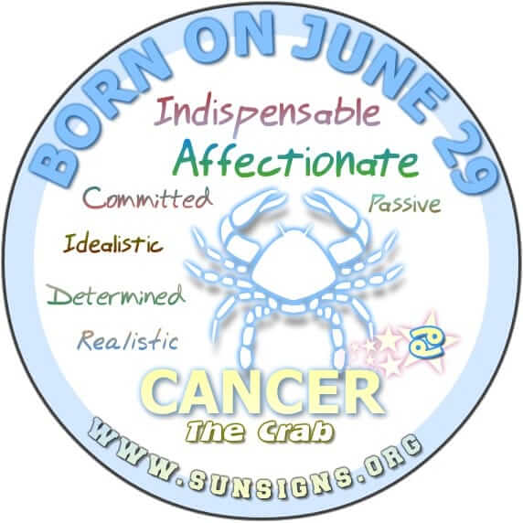 June 29th Birthday Horoscope: What the Stars Predict for Cancer 2 June 29th Birthday Horoscope: What the Stars Predict for Cancer