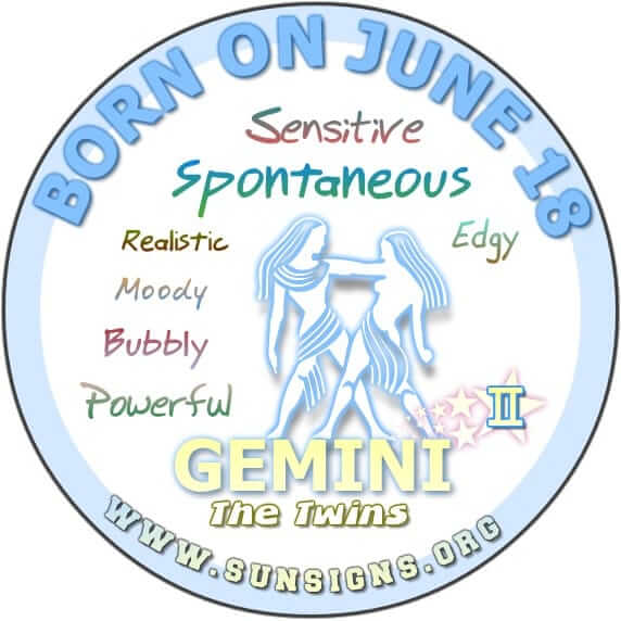 What Does Your June 18th Birthday Say About Your Gemini Zodiac? 1 What Does Your June 18th Birthday Say About Your Gemini Zodiac?