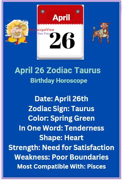 April 26 Birthday Horoscope: Are You a Taurus? Find Out What It Means! 2 April 26 Birthday Horoscope: Are You a Taurus? Find Out What It Means!