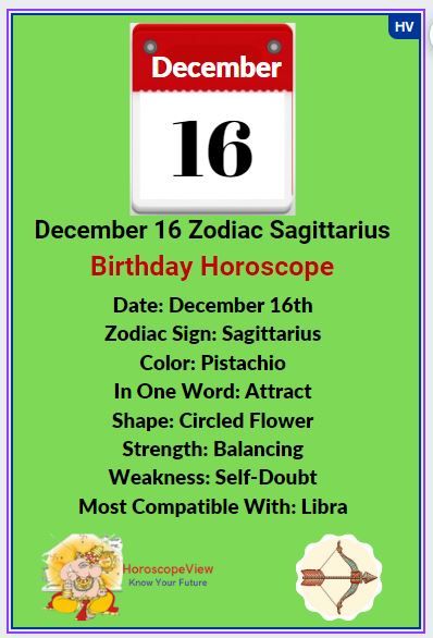 Horoscope for December 16 Birthday: What Your Zodiac Says 1 Horoscope for December 16 Birthday: What Your Zodiac Says