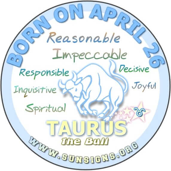 April 26 Birthday Horoscope: Are You a Taurus? Find Out What It Means! 3 April 26 Birthday Horoscope: Are You a Taurus? Find Out What It Means!