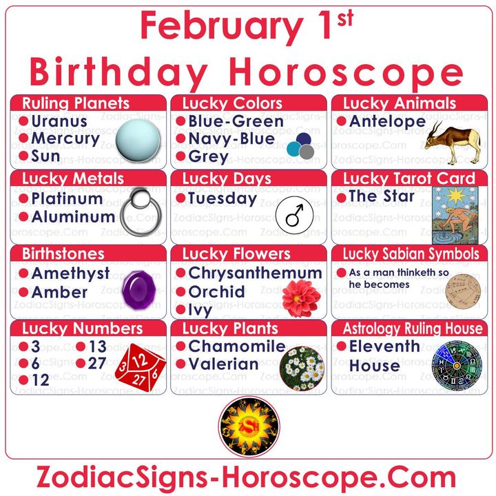 February 1st Birthday Horoscope: What does being an Aquarius mean for you? 2 February 1st Birthday Horoscope: What does being an Aquarius mean for you?