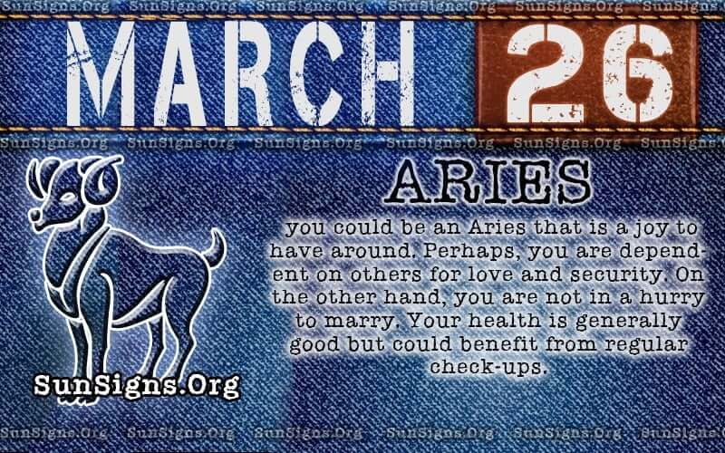 March 26 Birthday Horoscope: Love, Career, and Health Predictions for You! 2 March 26 Birthday Horoscope: Love, Career, and Health Predictions for You!